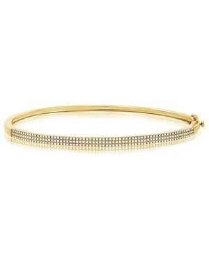 Sabrina Designs 14k 0.52 Ct. Tw. Diamond Three-row Bangle Bracelet - White