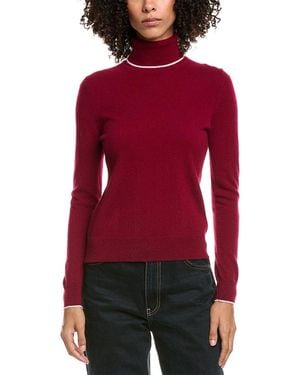 InCashmere Jersey Tipped Cashmere Jumper - Red