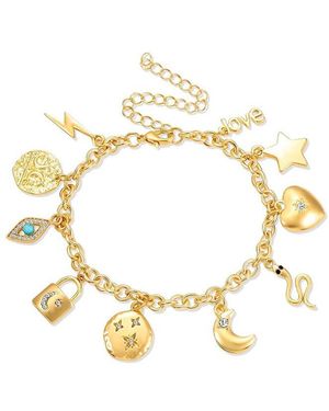 Liv Oliver 18k Multi Charm Bracelet - Metallic
