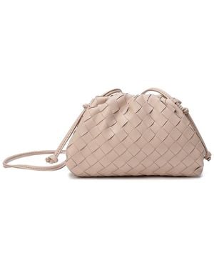 Tiffany & Fred Paris Woven Leather Pouch - Pink