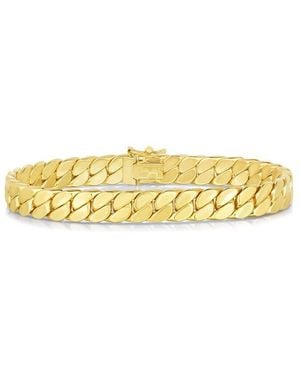 Italian Gold 14K Modern Curb Chain Bracelet - Metallic