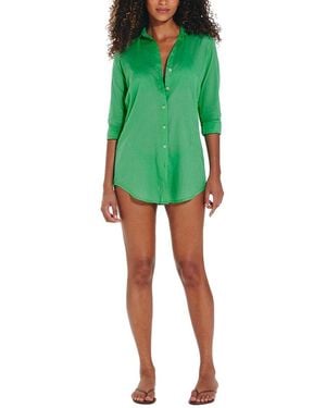 ViX Solid Juliana Short Cover Up - Green