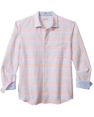 Tommy Bahama Barbados Breeze Sunrise Ombre Linen-Blend Shirt - Purple