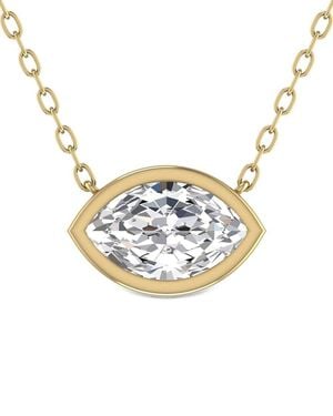 Lab Grown Diamonds 14k 0.25 Ct. Tw. Lab Grown Diamond Necklace - Metallic