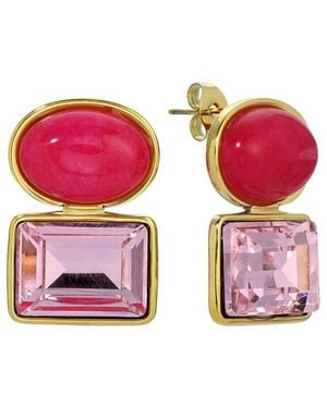 Eye Candy LA Drop Earrings - Pink