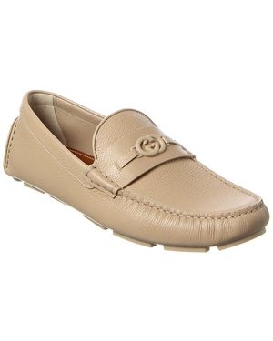 Gucci Driver Leather Loafer - Natural