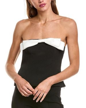 Astr The Label Contrast Bow Tube Top - Black