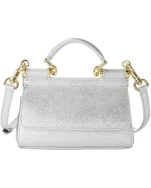 Tiffany & Fred Paris Saffiano Leather Top-handle Crossbody - Gray