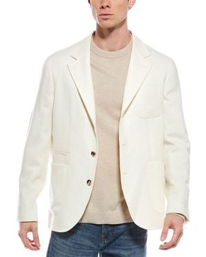 Brunello Cucinelli Wool-Blend Blazer - Natural