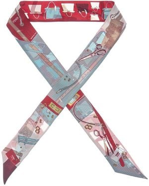 Fendi Wrappy Silk Neckbow - Multicolor