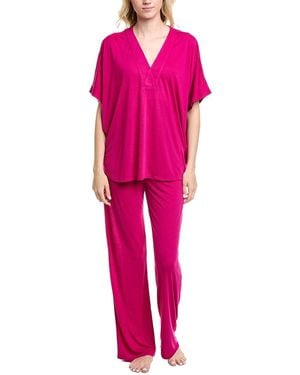 Natori 2pc Congo Pajama Pant Set - Pink