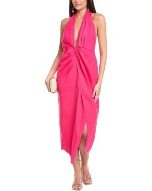 Ramy Brook Nan Linen-Blend Maxi Dress - Pink