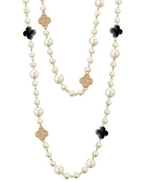 Liv Oliver 18k Plated Cz Necklace - White