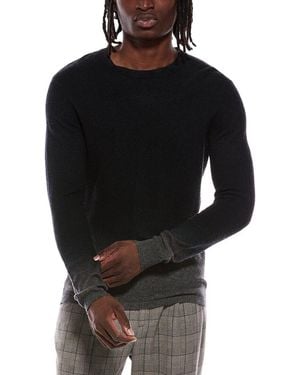 Autumn Cashmere Ombre Print Thermal Stitch Wool & Cashmere-Blend Crewneck Jumper - Black