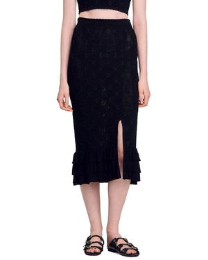 Sandro Wrap Knitted Skirt - Blue