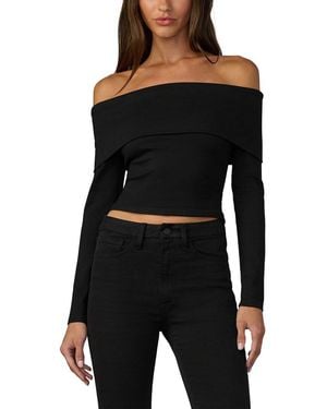 Joe's Jeans The Off-Shoulder Top - Black