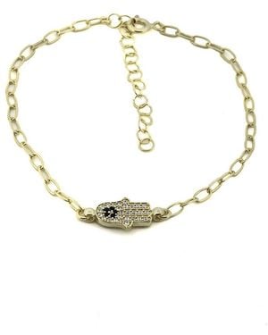Ebru Jewelry Protection & Luck Chain Bracelet - White