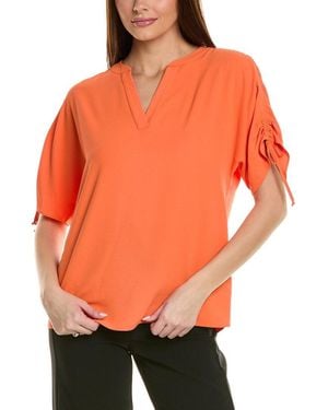 Joseph Ribkoff Cinched Shoulder Top - Orange