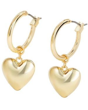 Electric Picks Amour 14K Plated Hoop Earrings - Metallic