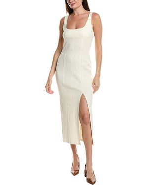 Kenneth Cole Seamed Midi Dress - White