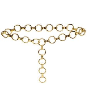 Michael Kors Marisa Metal & Leather Belt - Metallic