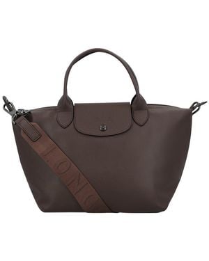 Longchamp Le Pliage Xtra Small Leather Tote - Brown