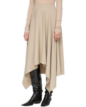 Lafayette 148 New York Wool-Blend Handkerchief Skirt - Natural