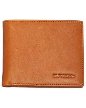Breed Locke Leather Wallet - Orange