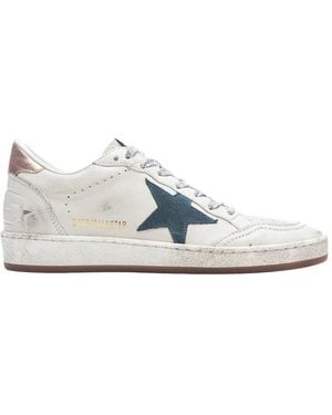 Golden Goose Ball-Star Leather Trainer - White