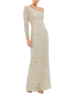 Mac Duggal One Sleeve Gown - White