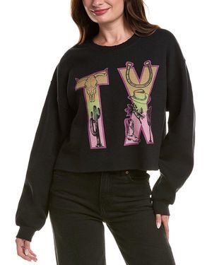 Project Social T Tx Raw Hem Sweatshirt - Black