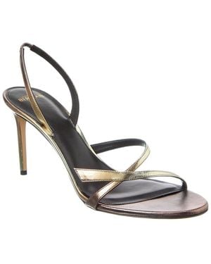 Alexandre Birman Tita 85 Leather Slingback Sandal - Metallic