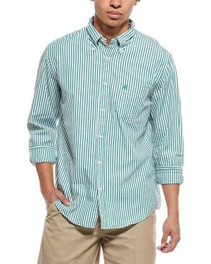 Brooks Brothers Friday Poplin Stripe Shirt - Blue