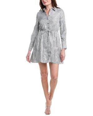 Sam Edelman Floral Striped Shirtdress - Grey