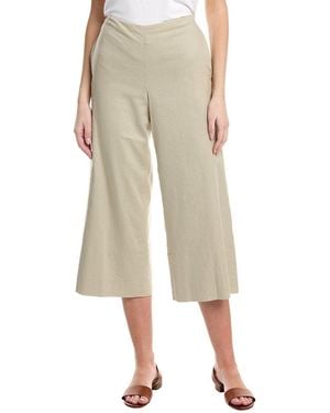 Vince Crop Wide Linen-Blend Pant - Natural