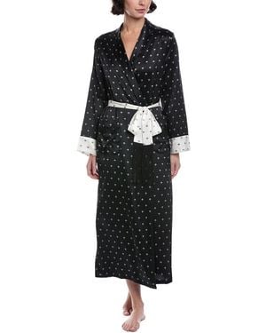 Petite Plume Silk Robe - Black