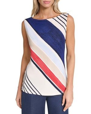 Halston Stripped Tank Top - Blue
