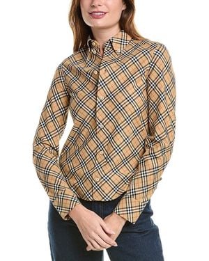 Burberry Check Shirt - Brown