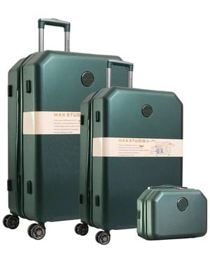 Joan & David Max Studio The Hexagon Abs Hard Sided 3pc Luggage Set - Green