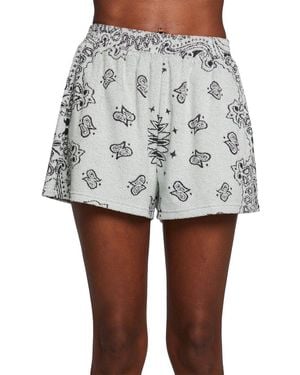 Chaser Brand Terry Cloth Jacquard Riley Short - White