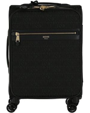 Moschino Logo Trolley Case - Black