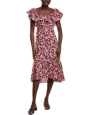 Laundry by Shelli Segal Sweetheart Midi Dress - Red