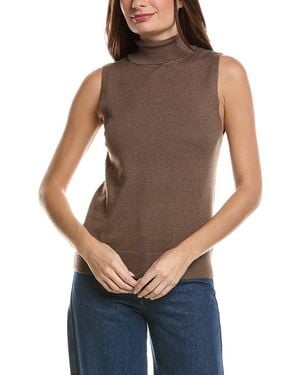 Splendid Emily Mock Neck Sweater Tank - Gray