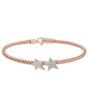 Meshmerise 18K Over 0.1 Ct. Tw. Diamond Mesh Bangle Bracelet - White