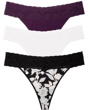 Natori 3Pk Bliss Perfection Classic Thong - Purple