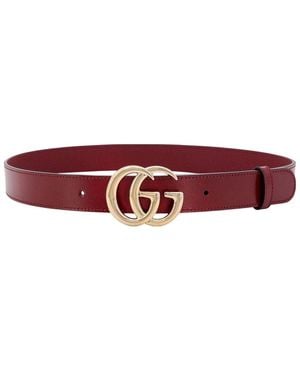 Gucci Leather Belt - Red