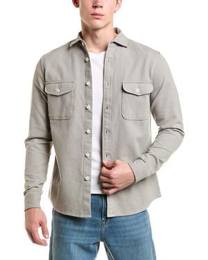 Reiss Harry Cotton Canvas Ov Casual Shirt - Grey