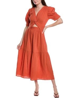 ANNA KAY Odouna Gauze Midi Dress - Red