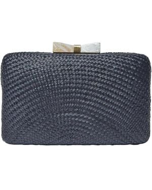 Kayu Eloise Straw Clutch - Blue