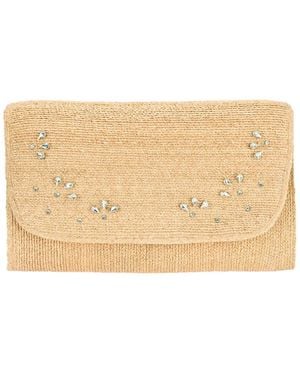 San Diego Hat Glamour Envelope Clutch - Natural